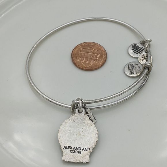 Alex and Ani Rafaleian Silver Snow Globe Bracelet - Picture 6 of 7